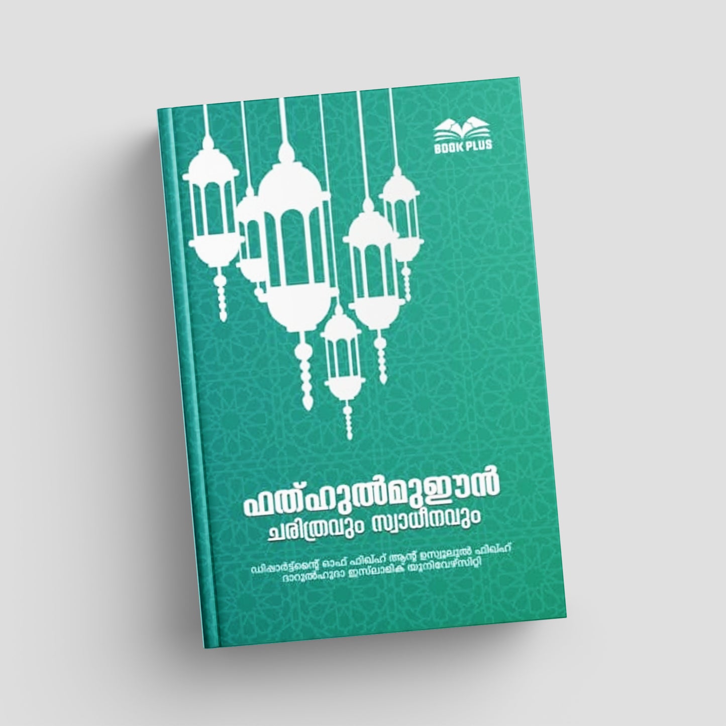 Book with green cover featuring white lantern illustrations on a light gray background