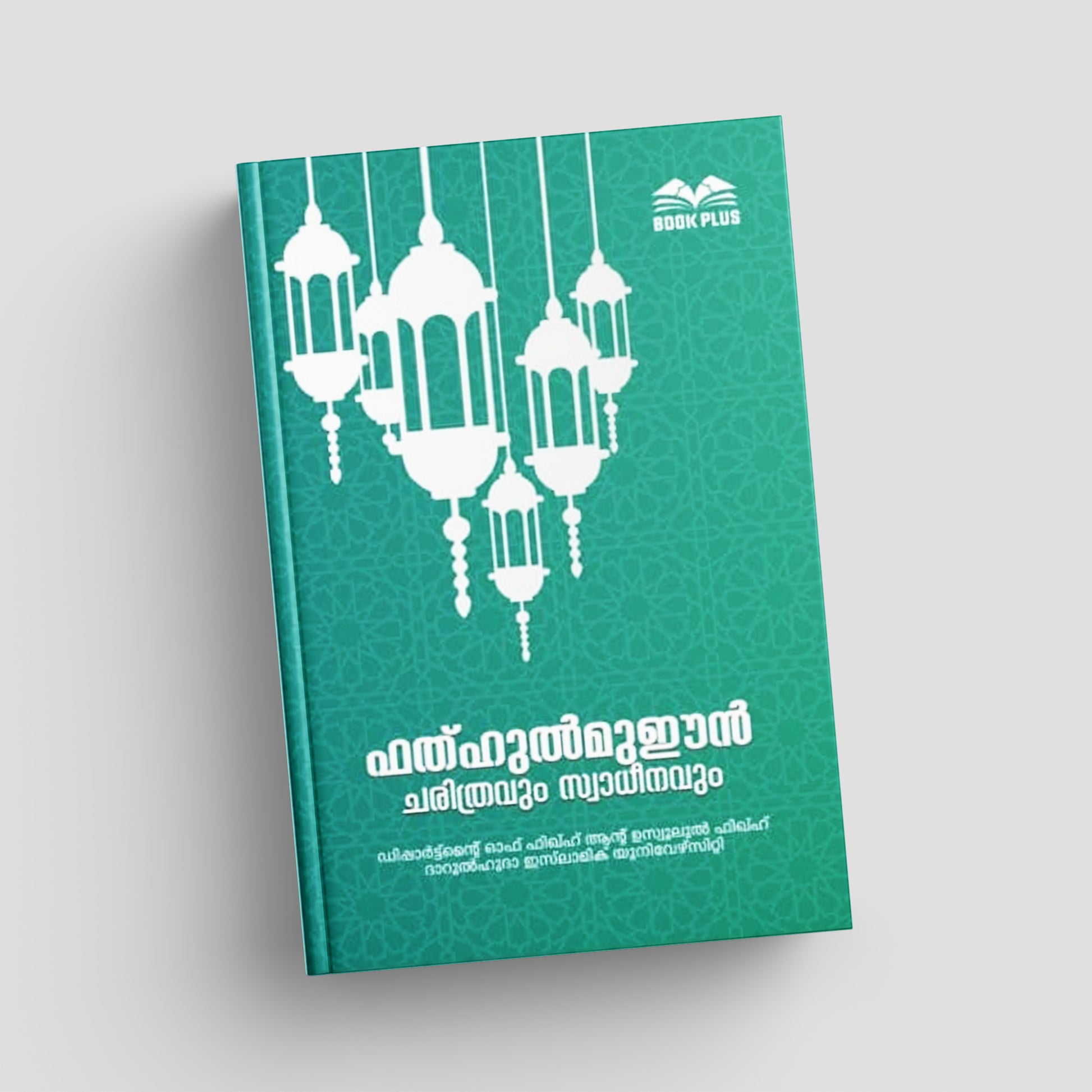 Book with green cover featuring white lantern illustrations on a light gray background