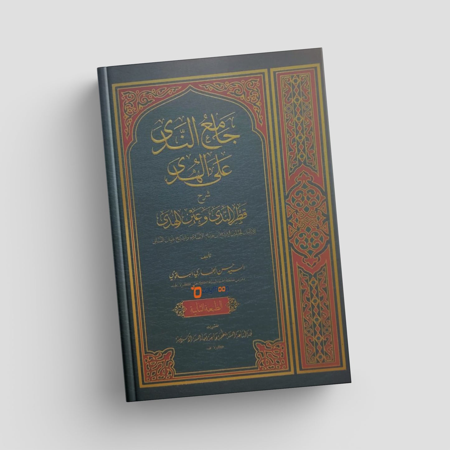 Decorative book with intricate designs on a light gray background